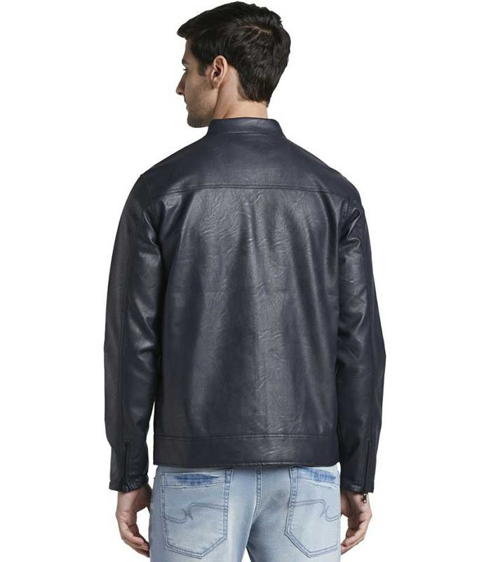 PARX Full Sleeve Textured Men Leather Jacket onlineclassicstore